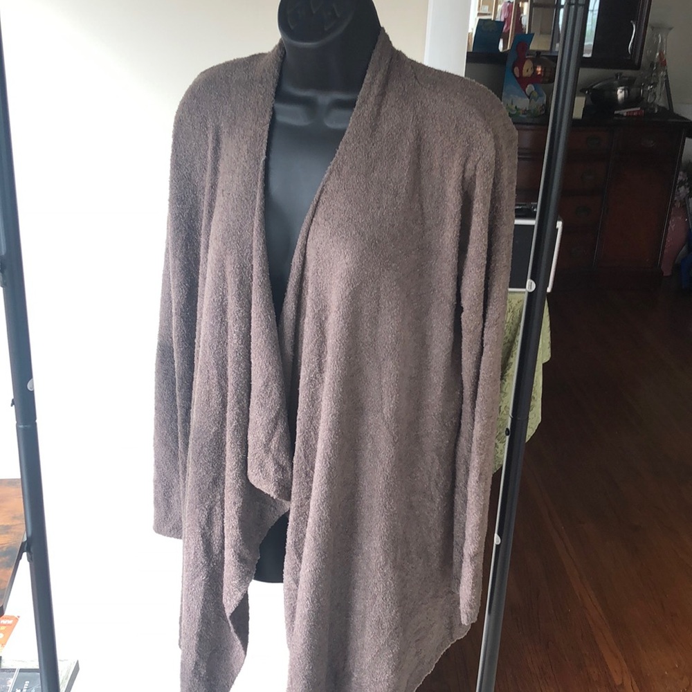 Barefoot Dreams CozyChic Lite Cardigan Brown S/M
